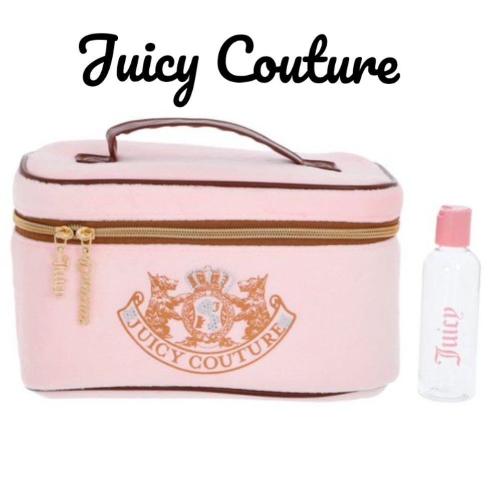 Juicy Couture Pink Cosmetic Bag with Bottle